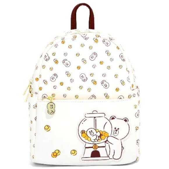 Line Friends Brown & Friends Gumball‎ Mini Backpack and Cardholder - Picture 1 of 7